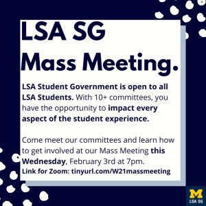 Come to our mass meeting!