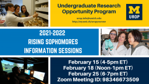 UROP Rising Sophomore Info Session Flyer