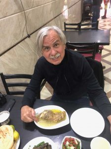 Richard Redding enjoying a bowl of kawara. Richard Redding enjoying a bowl of kawara.