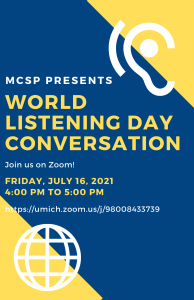 MCSP: World Listening Day Flyer