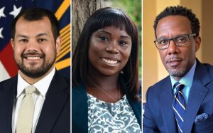 L-R: Farouk Ophaso, Kenita Williams, and David C. Wilson