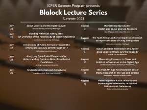 ICPSR Summer Program Blalock Lecture Series 2021