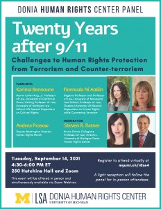 Donia Human Rights Center Panel. Twenty Years after 9/11: Challenges to Human Rights Protection from Terrorism and Counter-terrorism
