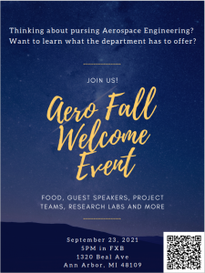 Aerospace Welcome Event Poster