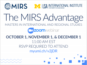 The MIRS Advantage - Masters in International And Regional Studies