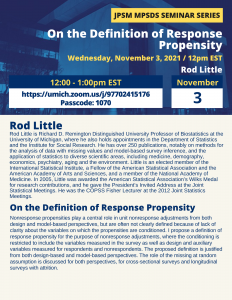 Rod Little - On the Definition of Response Propensity – MPSM JPSM Seminar Series