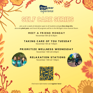 FYE Self Care Series flyer