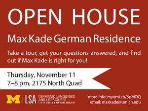 Max Kade Open House
