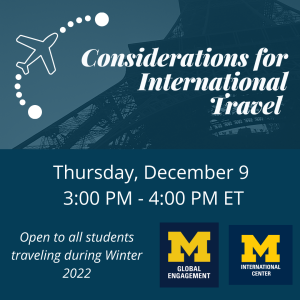 Considerations for International Travel