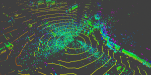 Lidar view from a vehicle