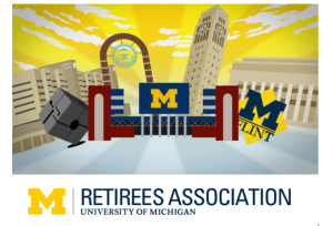 U of M Campus Icons and The Michigan Retirees Logo