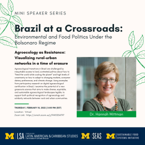 Brazil at a Crossroads: Environmental and Food Politics Under the Bolsonaro Regime. Agroecology as Resistance: Visualizing Rural-urban Networks in a Time of Erasure