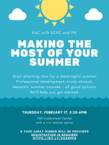 It's not too early to plan for summer