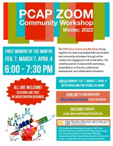 PCAP Zoom Community Workshop Flyer