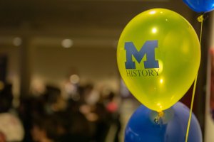 U-M History graduation balloon