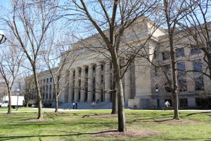 Photo of Angell Hall by Fatimah Bolhassan.