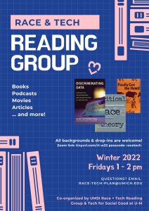 Poster for race and tech reading group.