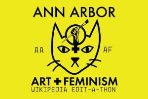 The Art+Feminism cat by Breanna Hamm.