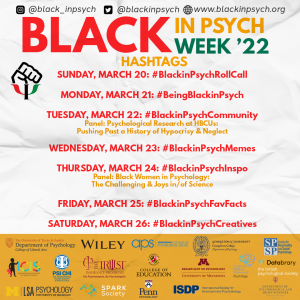 Black in Psych Week Flyer