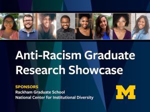 Anti-Racism Graduate Showcase. Headshots of presenters.