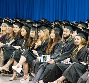 Image of graduates at a past Psychology Commencement Ceremony
