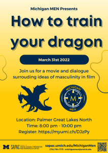 Masculinity and Film flier with event description and details