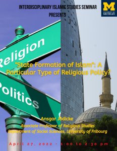 “State formation of Islam,” a particular type of religious policy?