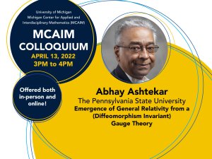 MCAIM Colloquium Speaker Abhay Ashtekar