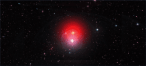 Image of a red double star.