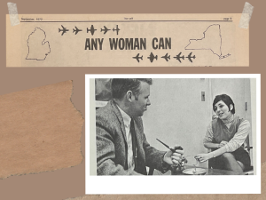 images from the Bentley archives, "Any Woman Can" headline from the September 1972 edition of Ann Arbor's feminist magazine "her-self."