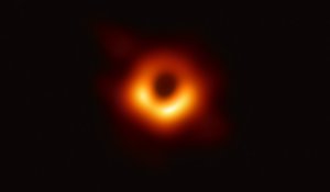 The first direct visual evidence of the supermassive black hole in the centre of Messier 87 and its shadow. (EHT Collaboration)