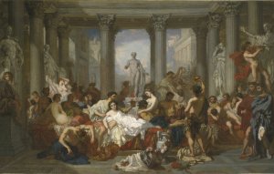 cover image - "The Romans in their Decadence" by Thomas Couture