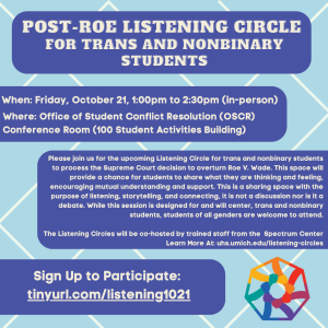 Event graphic for Trans Listening Circle