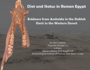 Diet and Status in Roman Egypt: Evidence from Amheida in the Dakleh Oasis in the Western Desert - poster