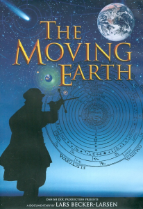 Movie poster of The Moving Earth with a man's silhouette and the night sky.