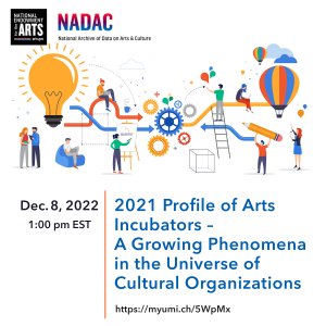 Join us on Dec. 8 for 2021 Profile of Arts Incubators – A Growing Phenomena in the Universe of Cultural Organizations