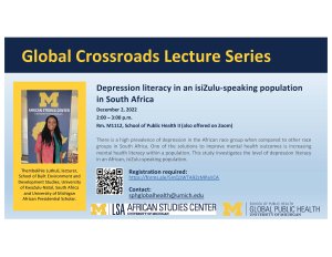 Global Crossroads Lecture Flyer