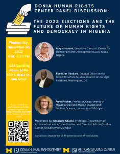 Donia Human Rights Center Panel Discussion | The 2023 Elections and the Future of Human Rights and Democracy in Nigeria