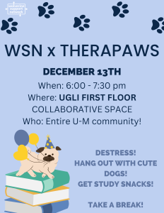 WSN x Therapaws Event Advertisement WSN x Therapaws Event Advertisement