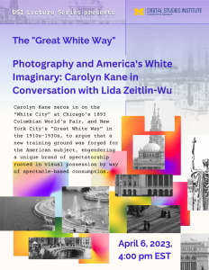 Flyer advertising the Great White Way with photo examples of architecture