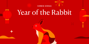 Illustration of the Chinese Zodiac Rabbit