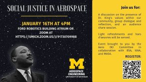 Image of Dr. King and information on the event