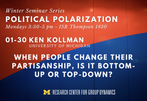 RCGD Winter Seminar Series: When People Change Their Partisanship, is it Bottom-Up or Top-Down?