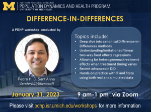 PDHP Workshop Series: Difference-in-Differences