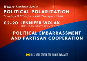 RCGD Winter Seminar Series: Political Embarrassment and Partisan Cooperation