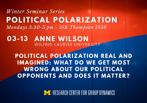 RCGD Winter Seminar Series: Political polarization real and imagined: What do we get most wrong about our political opponents and does it matter?