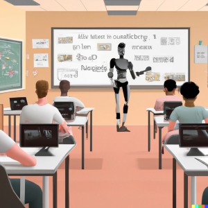 AI-generated image of a classroom