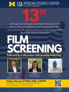 13th documentary film screening and discussion