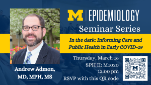 March 16 Seminar Series Dr. Admon