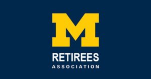 image of the block M with UM Retiree listed below